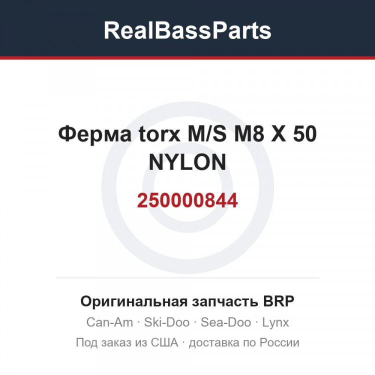 250000844 Ферма torx M/S M8 X 50 NYLON