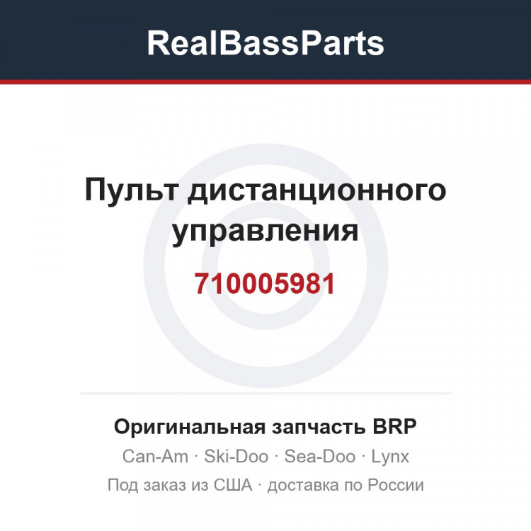 710005981 Пульт дистанционного управления