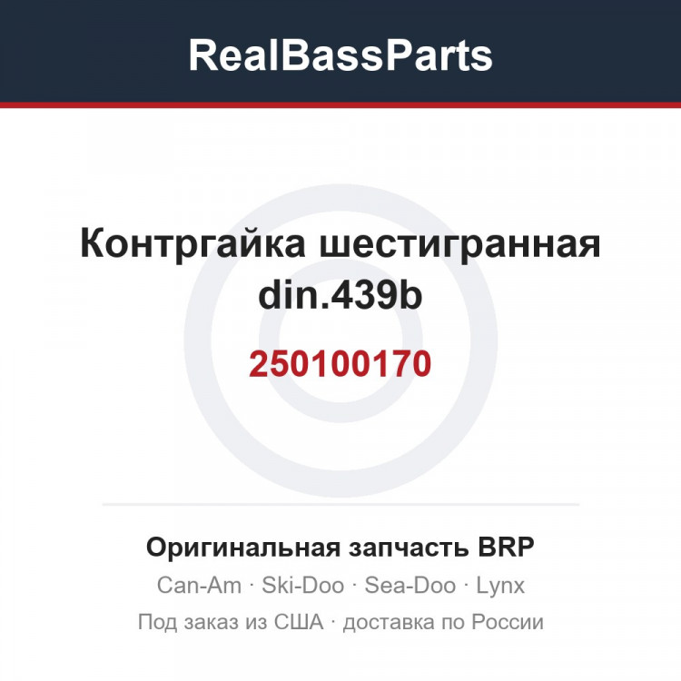 250100170 Контргайка шестигранная din.439b