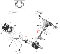 Conrod с подшипник крышка в сборе Can-Am Outlander 4x4 XT 1000R (2025) (420217469)