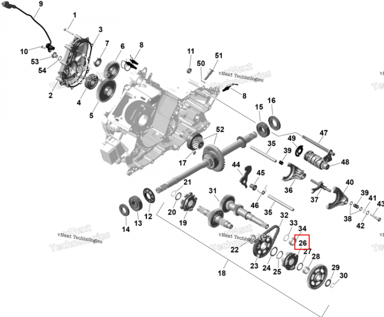 Переключения втулка Can-Am Outlander 4x4 XT 1000R (2025) (420257244)