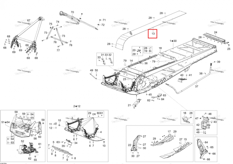 Радиатор Ski-Doo Expedition SE 600 E-TEC (2015) (509000626)