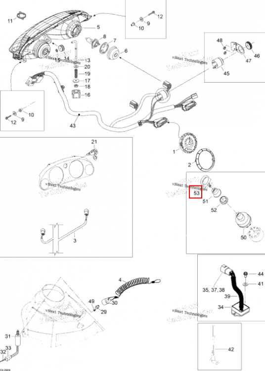 BLANK ключ Ski-Doo Skandic SUV (2009) (414991700)