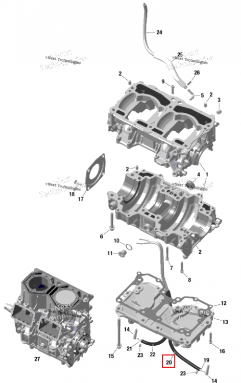 Corrugated трубка 305 мм Ski-Doo Summit 850 E-TEC Turbo R X (2024) (420460015)