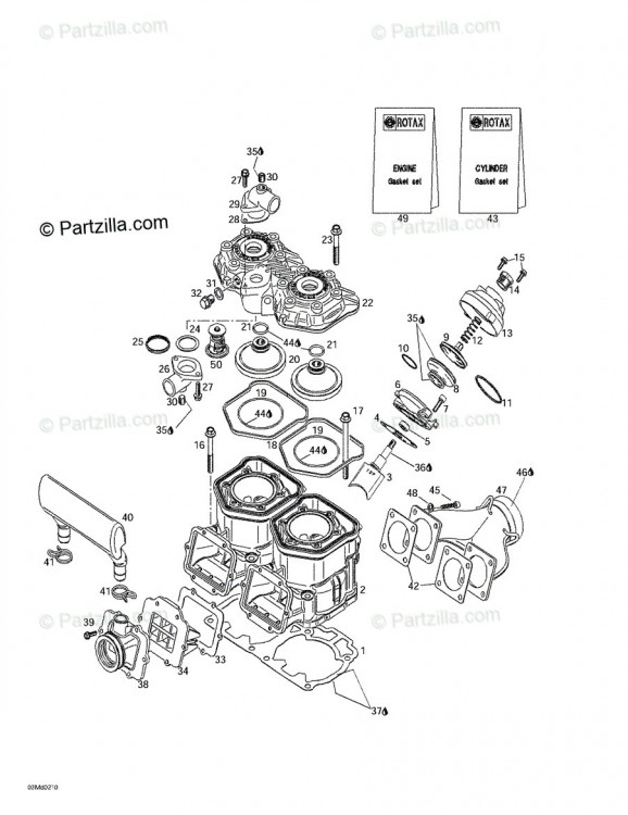 420888637 KIT-GASKET CYLINDER  Набор прокладок