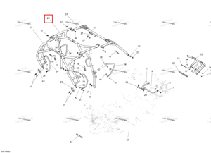 Красный Center каркас безопасности комплект красный модель Can-Am 715003429