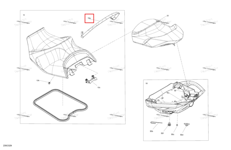 Liquid Titan ремень сиденье Sea-Doo GTX STD 300 (2023) (269003560)