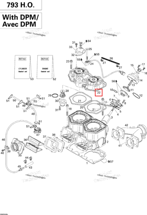 Головка цилиндра крышка Ski-Doo 420923827