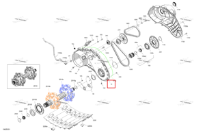 Цепь Case в сборе f Ski-Doo 504154918
