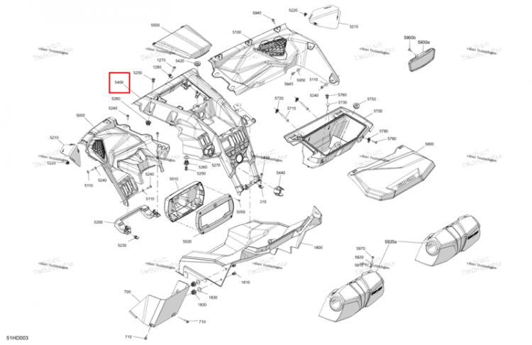 Центральный приборная панель Can-Am Maverick MAX Turbo RR XRS Smart Shock (2024) (707901065)