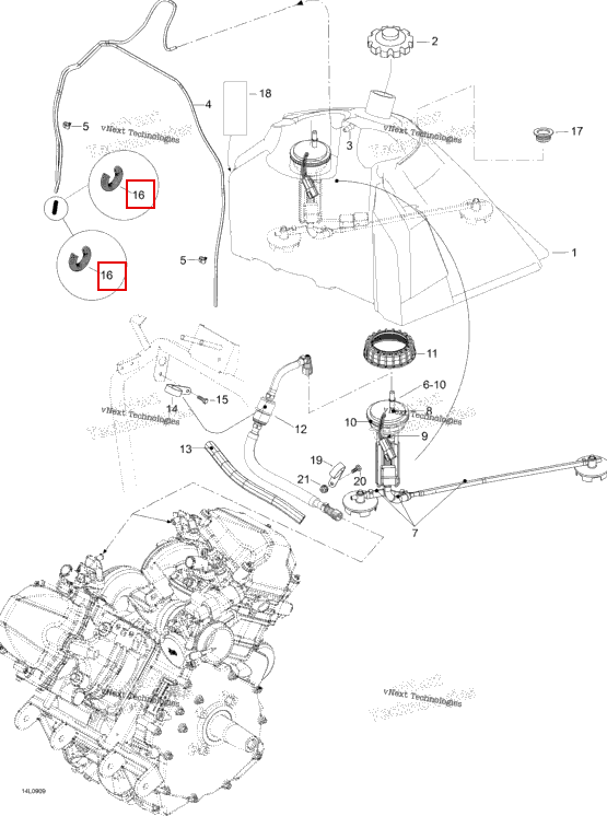 Пружина Ski-Doo Expedition TUV V800 4-TEC (2009) (M25003)