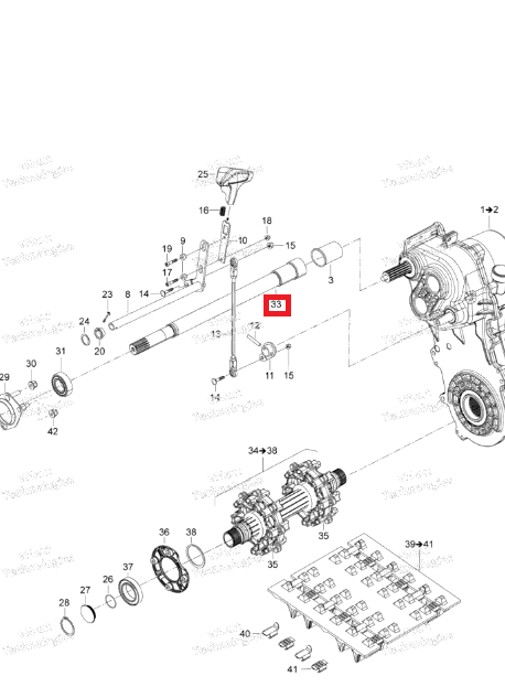 504153070 Вал коробки Ski-Doo COUNTER SHAFT