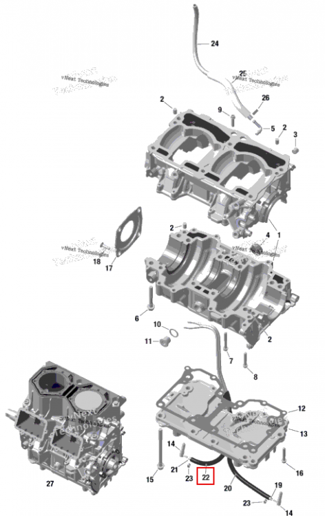 Corrugated трубка 225 мм Ski-Doo Summit 850 E-TEC Turbo R X (2024) (420460016)