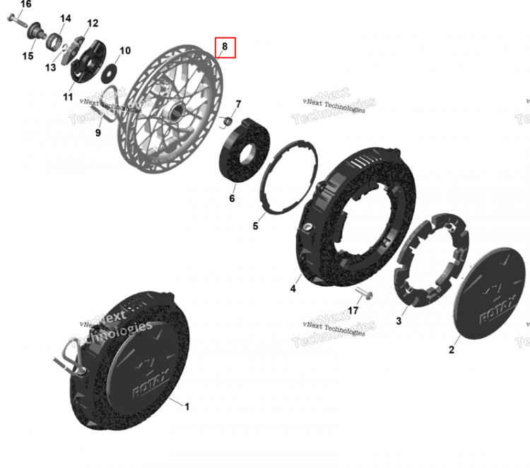 Rope Sheave втулка в сборе Ski-Doo Summit X 850 E-TEC Turbo R (2026) (420852014)
