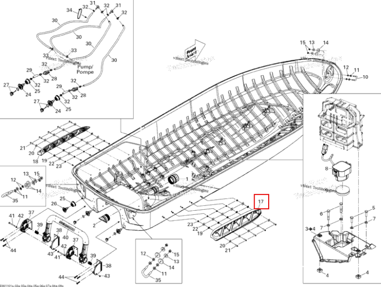 Правый Sponson Sea-Doo GTX 215 (2012) (292001378)