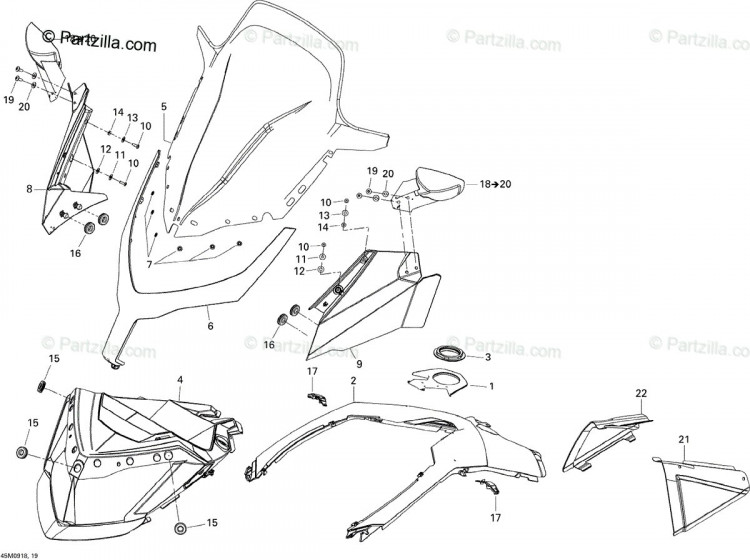 517304126 SILVER RH FUEL TANK MOULDING