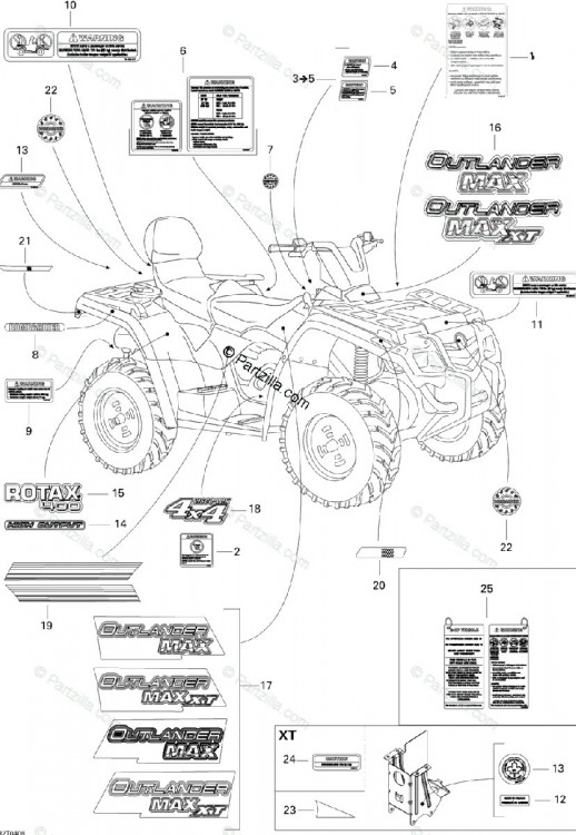 704900683 Декаль LH XT, лаврентьево-зеленый