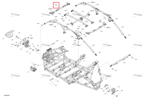 Hyper серебристый передний поперечный Member a1 j Can-Am 705210234