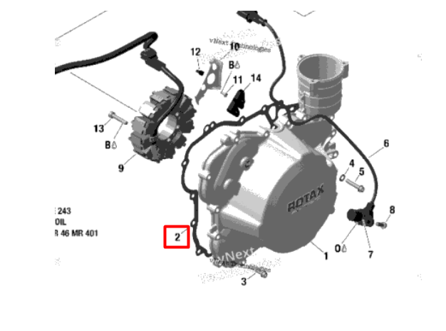 420430750 Прокладка RealbassParts для Ski-Doo