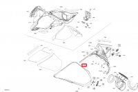 517307266 Панель боковая левая красная Ski-Doo (517306648)