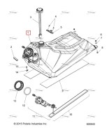 Литой топливный бак в сборе Polaris 800 AXYS Pro RMK LE 155 (2017) (2521350)