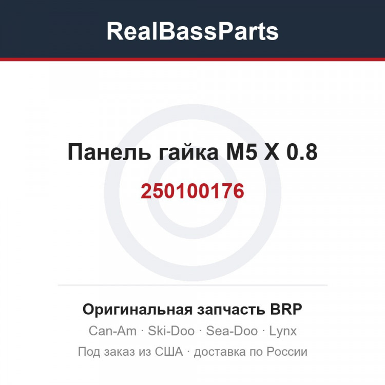 250100176 Панель гайка M5 X 0.8