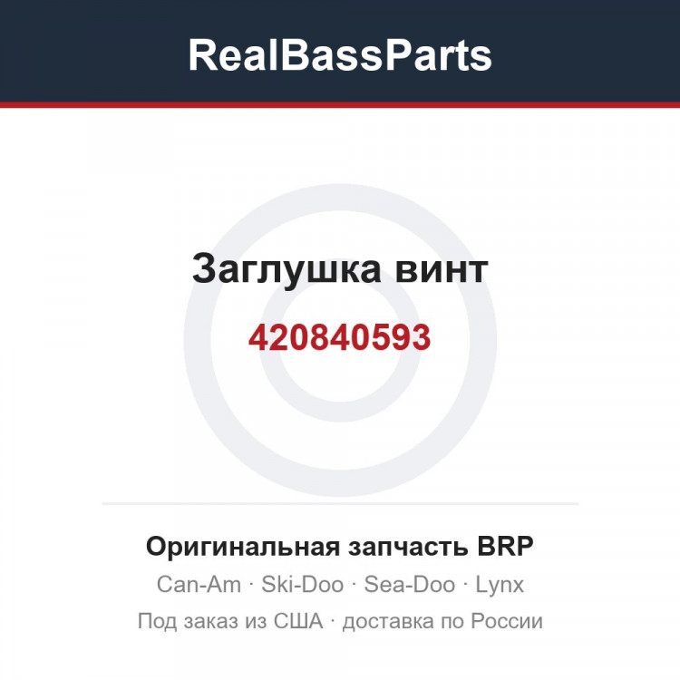 420840593 Заглушка винт