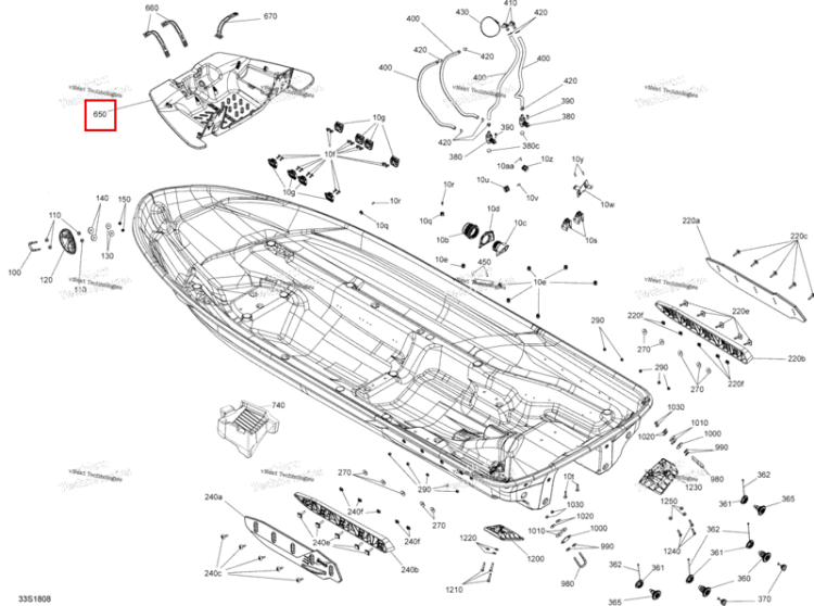 Trunk экран Sea-Doo RXP 300 (2018) (292001868)