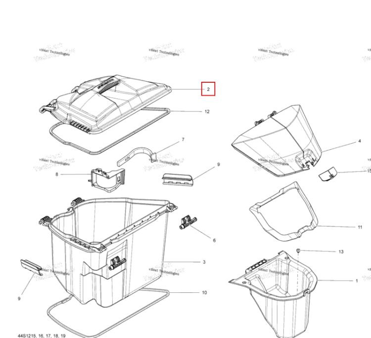 Storage Bin крышка в сборе Sea-Doo RXT-X 260 RS (2012) (264000009)