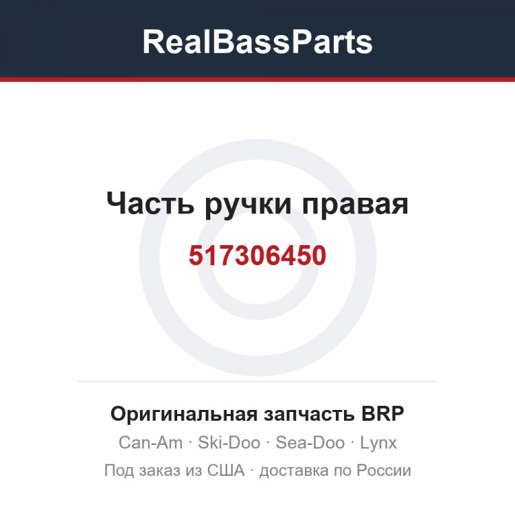 517306450 Часть ручки правая