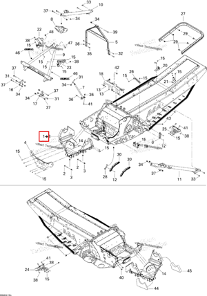 Поперечный Member включает items 1 to 3 Ski-Doo 518323766