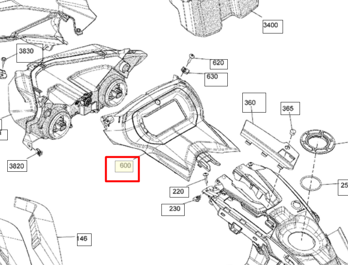 517307675 Окантовка Панели Приборов Для Ski Doo 517306304