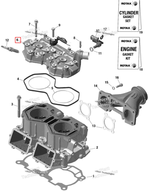 Головка цилиндра Except Europe Ski-Doo 420413449