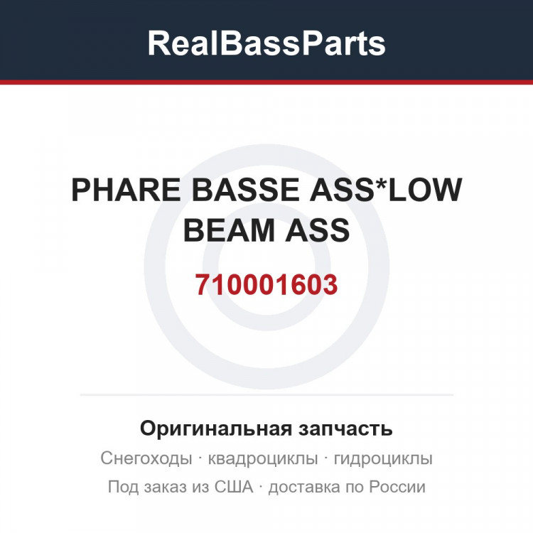 710001603 PHARE BASSE ASS*LOW BEAM ASS