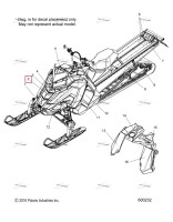 Наклейка боковая панель POLARIS левый Polaris 800 AXYS Pro RMK LE 155 (2017) (7183323)