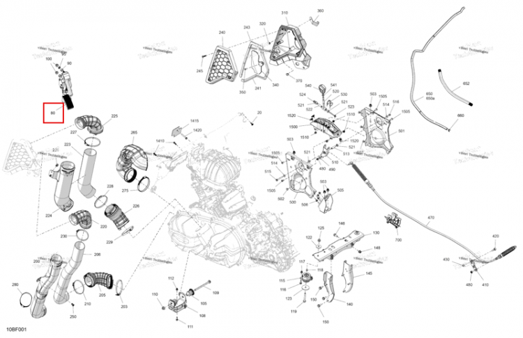 Accelerator педаль Can-Am Commander 1000R EFI XT (2026) (707003504)