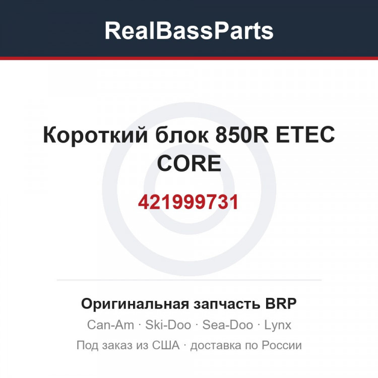 421999731 Короткий блок 850R ETEC CORE