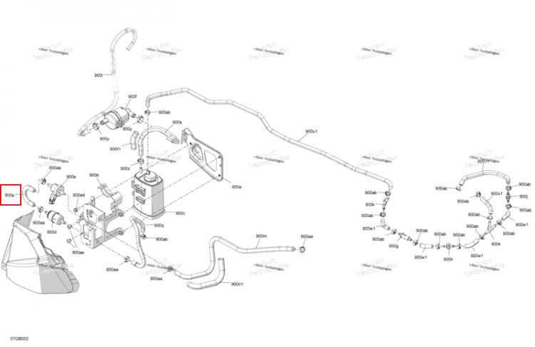 Шланг Can-Am Outlander 570 EFI XT (2022) (709001256)