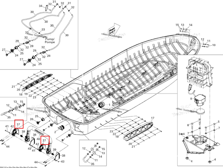 Опора A Sea-Doo GTX 215 (2012) (292001201)