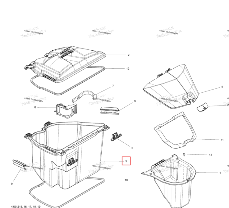 Storage поддон в сборе Sea-Doo RXT-X 260 RS (2012) (264000089)