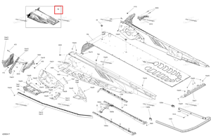 Глубокий чёрный шасси тоннель блок 137 b Ski-Doo 415130704