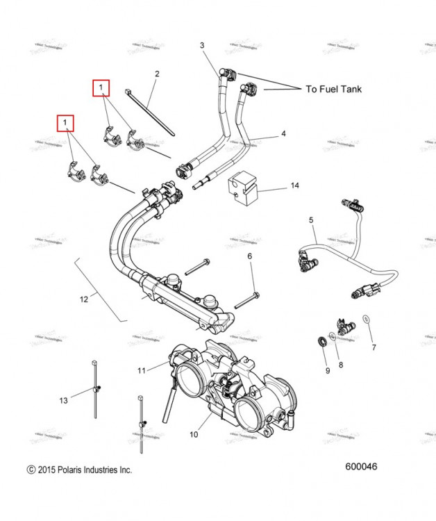 Клипса жгут 3 13 мм INTERLCK Polaris 800 AXYS Pro RMK LE 155 (2017) (7081871)