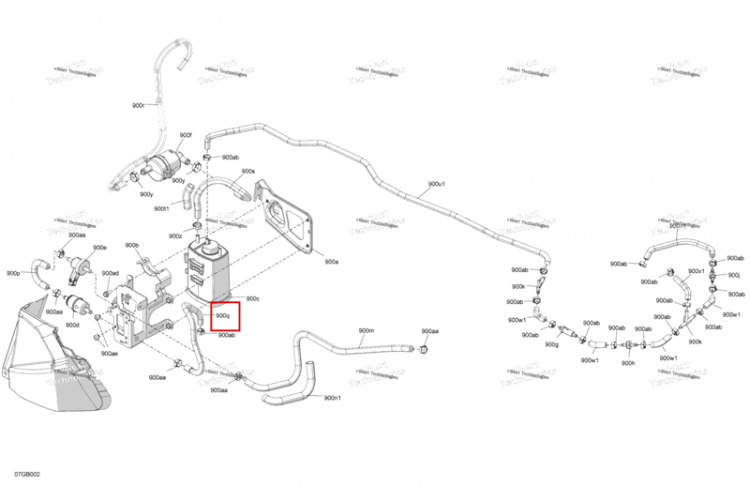 Шланг Can-Am Outlander 570 EFI XT (2022) (709001225)