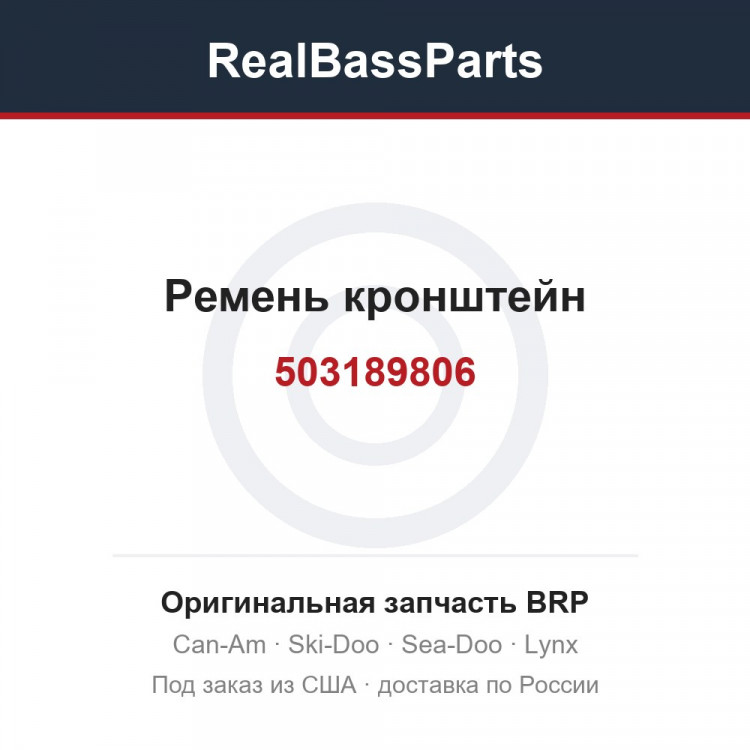 503189806 Ремень кронштейн