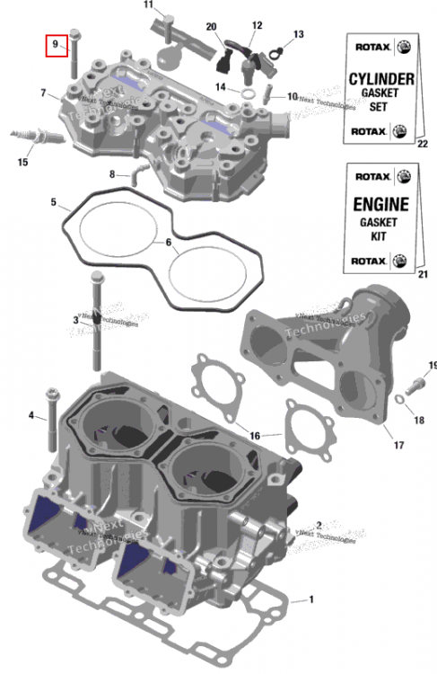 Втулка винт с шестигранной головкой M8 × 68.5 Ski-Doo Summit 850 E-TEC Turbo R X (2024) (420640959)