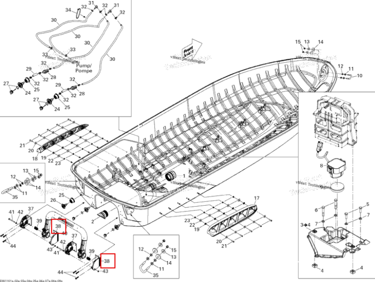 Опора B Sea-Doo GTX 215 (2012) (292001202)