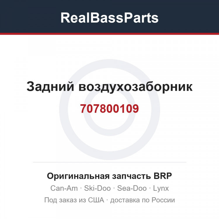 707800109 Задний воздухозаборник