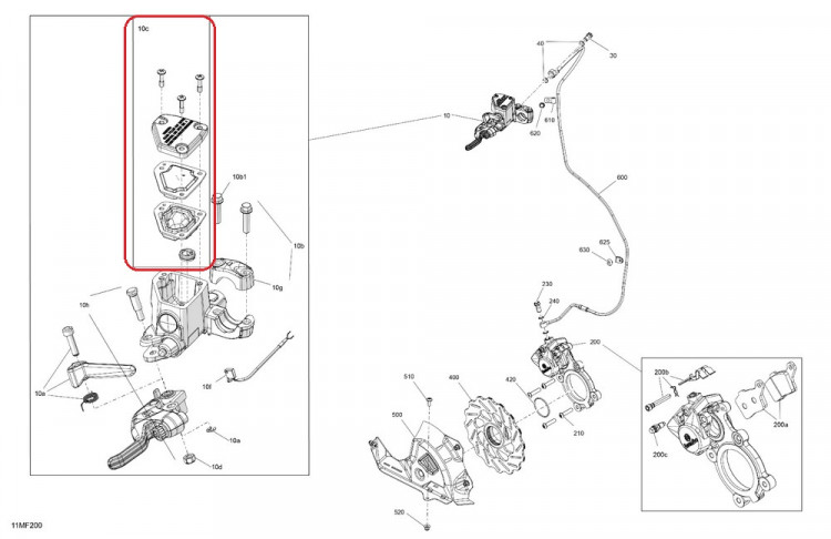 507032737 Крышка тормозного бачка для снегоходов Ski-Doo SUMMIT G5 507032737