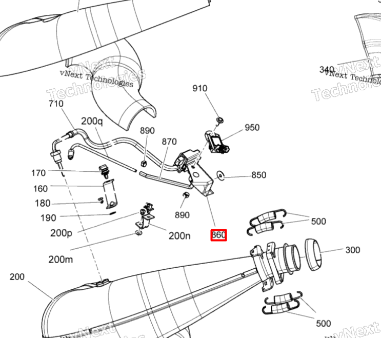 514055723 Крепление датчика Ski-Doo