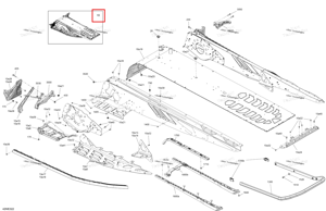 Глубокий чёрный шасси тоннель блок 137 a41 Ski-Doo 415130840
